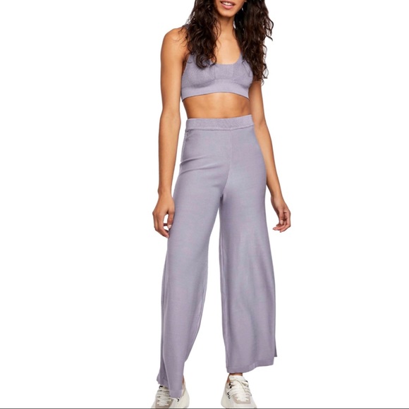 Free People cropped tank and pant set in lilac - Picture 2 of 9